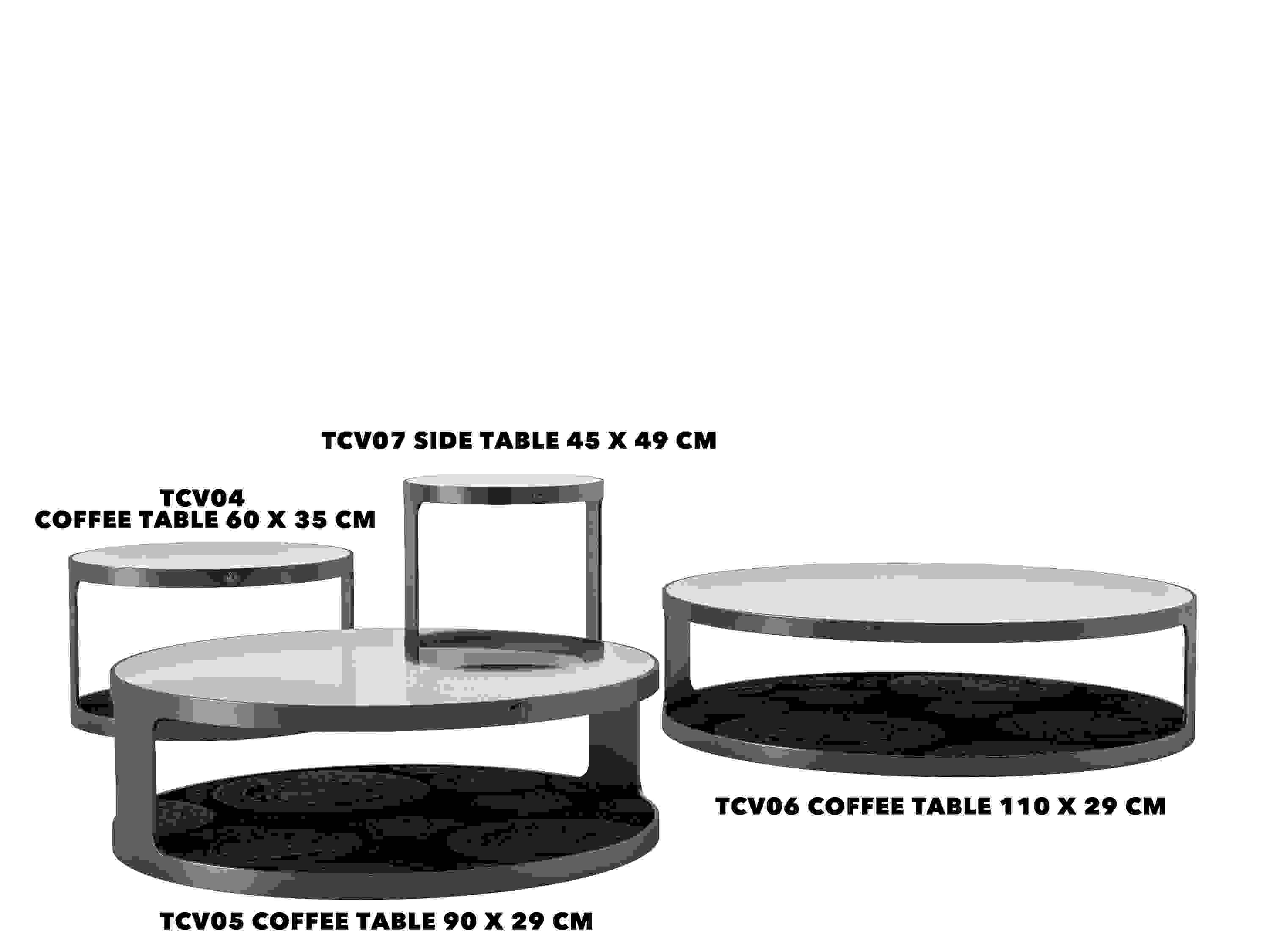 Versace Medallion Side Table TCV05 Satin Grey Marquina Marble La Greca Black 90x29 cm